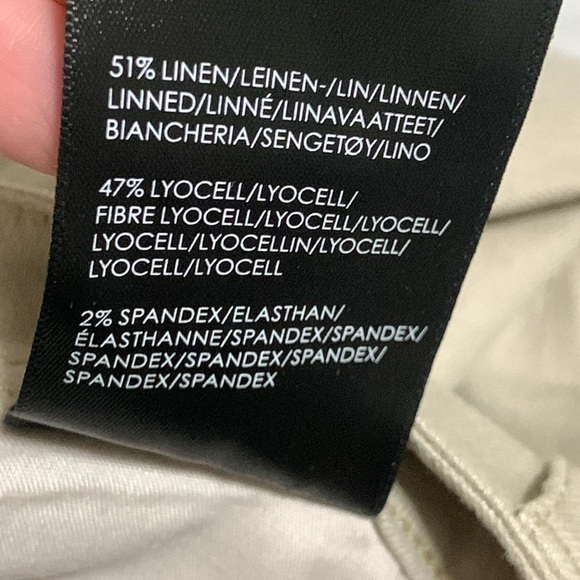 Women’s LiverPool Khaki Linen Pants Size 10/30 EUC - Picture 7 of 8